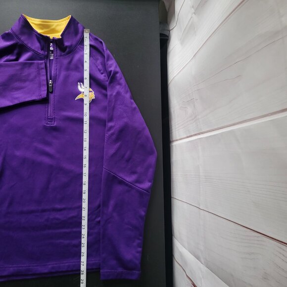 Fanatics NFL Minnesota Vikings Football Quarter Zip Sweatshirt, Men’s M, Purple - Picture 5 of 7
